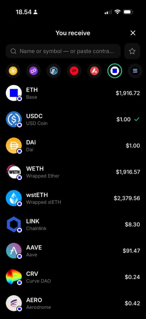 EVM dApp browser