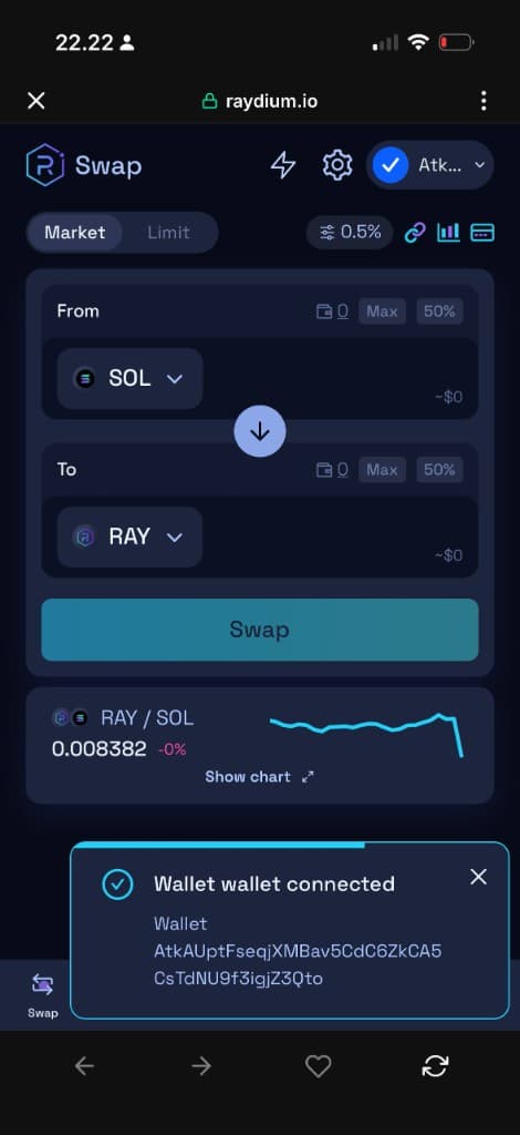 Raydium in browser